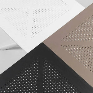  Perforated Square 4-Spoke Outdoor Table | Oroa.com