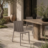 Slatted Outdoor Monobloc Dining Chair | Nardi Tiberina