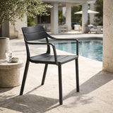 Regenerated Fiberglass Outdoor Dining Armchair | Nardi Cassia