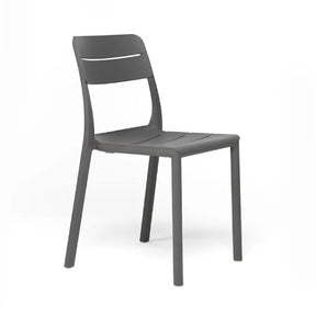 Regenerated Fiberglass Outdoor Dining Chair – Bistrot – outdoor front view