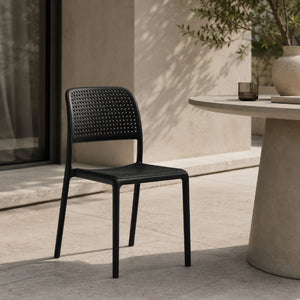   Perforated Fiberglass Outdoor Dining Chair | Oroa.com