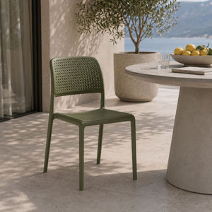   Perforated Fiberglass Outdoor Dining Chair | Oroa.com