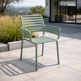 Slatted Outdoor Monobloc Dining Armchair | Nardi Doga