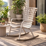 Square Perforated Reclining Outdoor Armchair | Nardi Folio