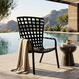 Square Perforated Reclining Outdoor Armchair | Nardi Folio