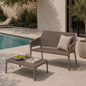   Outdoor Perforated 2-Seater Bench | Oroa.com