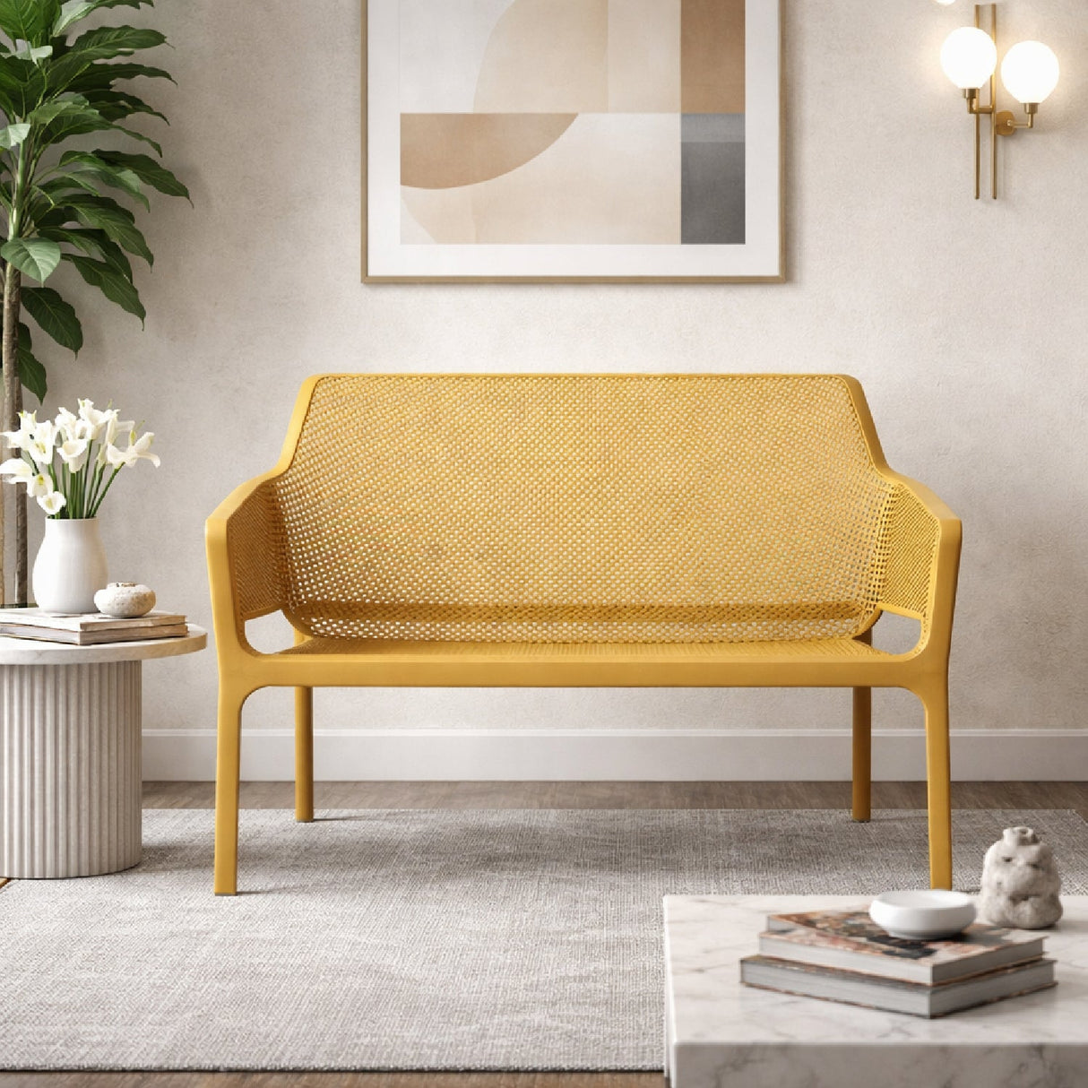   Outdoor Perforated 2-Seater Bench | Oroa.com