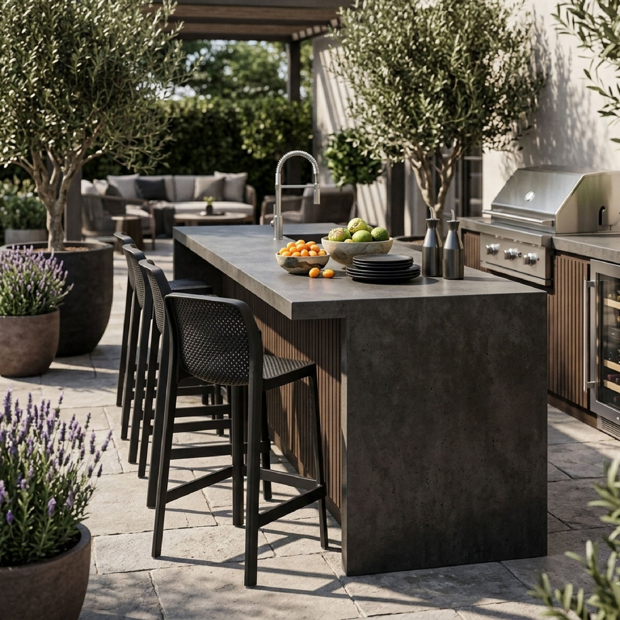   Outdoor Perforated Counter Stool | Oroa.com