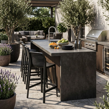 Outdoor Perforated Counter Stool | Nardi Net