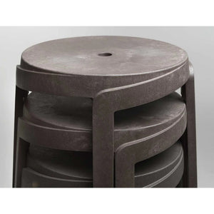   Regenerated Fiberglass Round Outdoor Stool | Oroa.com