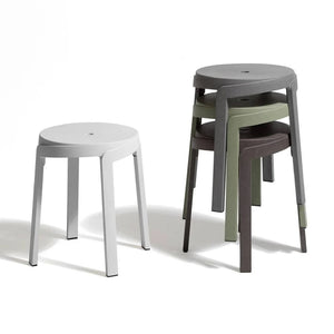   Regenerated Fiberglass Round Outdoor Stool | Oroa.com
