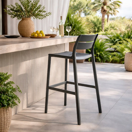   Regenerated Fiberglass Outdoor Bar Stool | Oroa.com