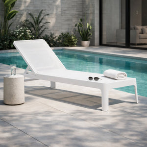   Stackable Fiberglass Outdoor Chaise Lounge | Oroa.com