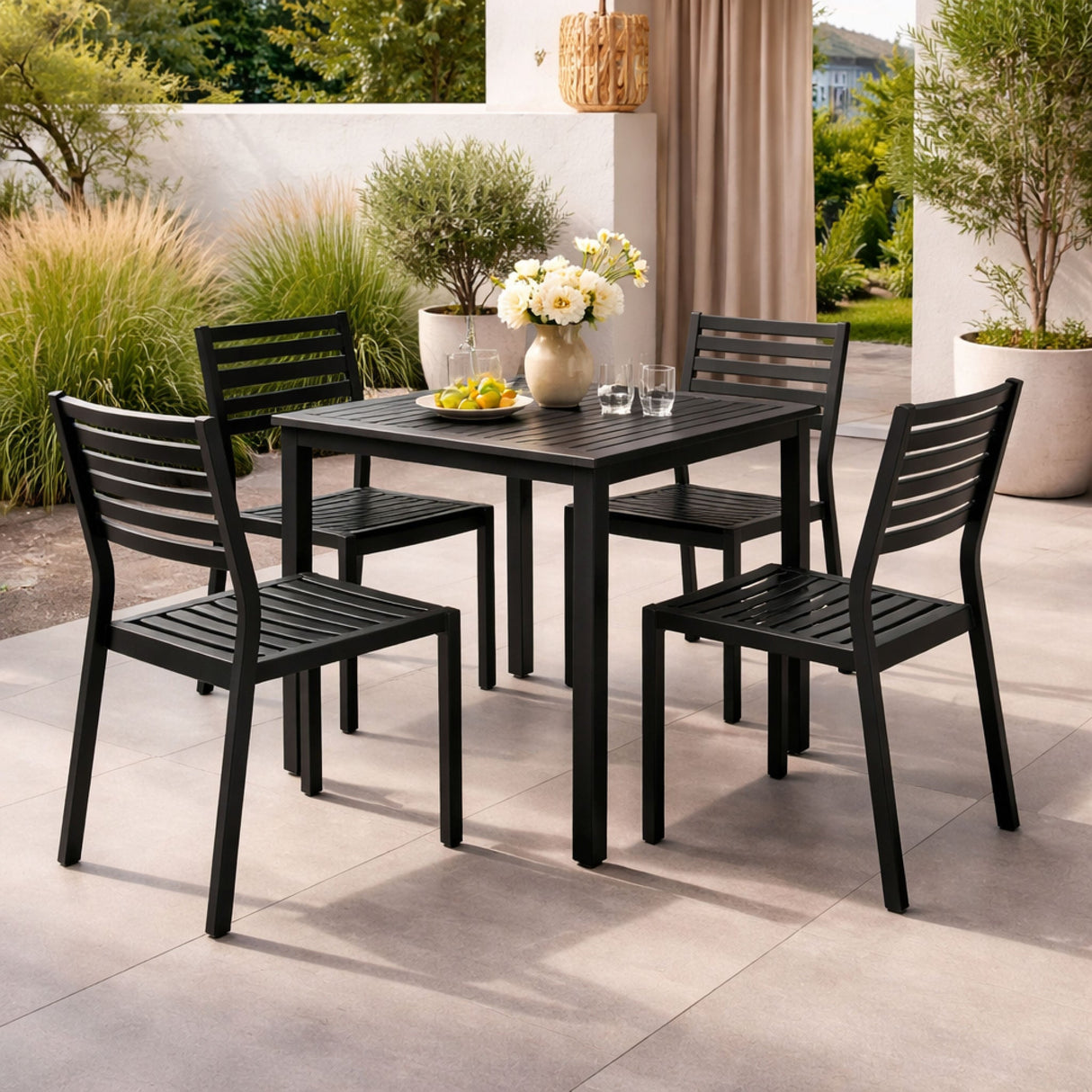   Square Slatted Outdoor Coffee Table | Oroa.com