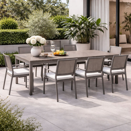 Aluminum Framed Extendible Outdoor Dining Table | Nardi Rio