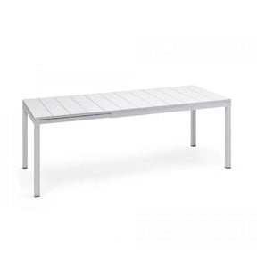 Aluminum Framed Extendible Outdoor Dining Table – Rio – outdoor front view