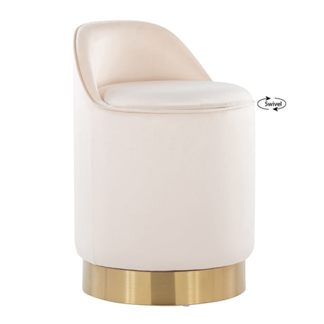 Metal Base Vanity Stool - OROA - view 10