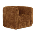 Ruched Chenille Swivel Chair | Novi Living Robson