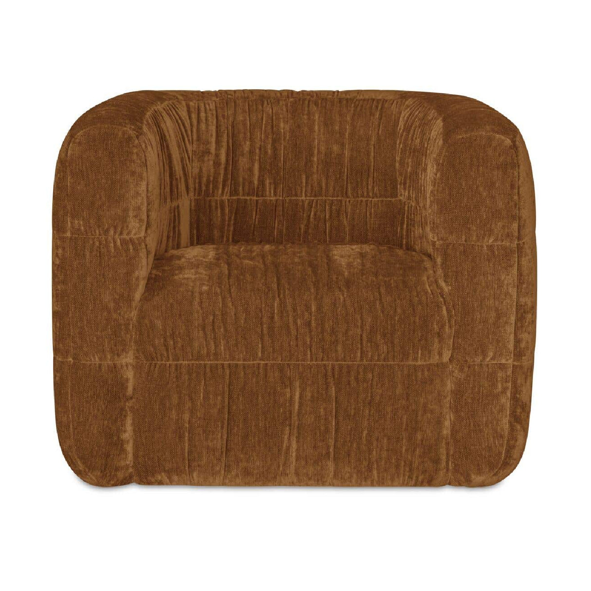 Ruched Chenille Swivel Chair | Novi Living Robson