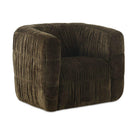 Ruched Chenille Swivel Chair | Novi Living Robson