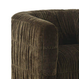 Ruched Chenille Swivel Chair | Novi Living Robson