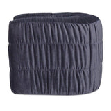 Blue Ruched Chenille Swivel Chair | Novi Living Robson