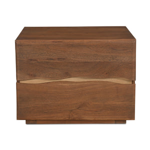   Modern European furniture - Solid Acacia 2-Drawer Nightstand - www.oroa.com | Oroa.com