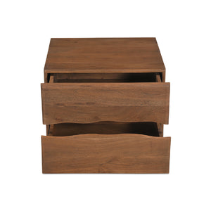   Modern European furniture - Solid Acacia 2-Drawer Nightstand - www.oroa.com | Oroa.com