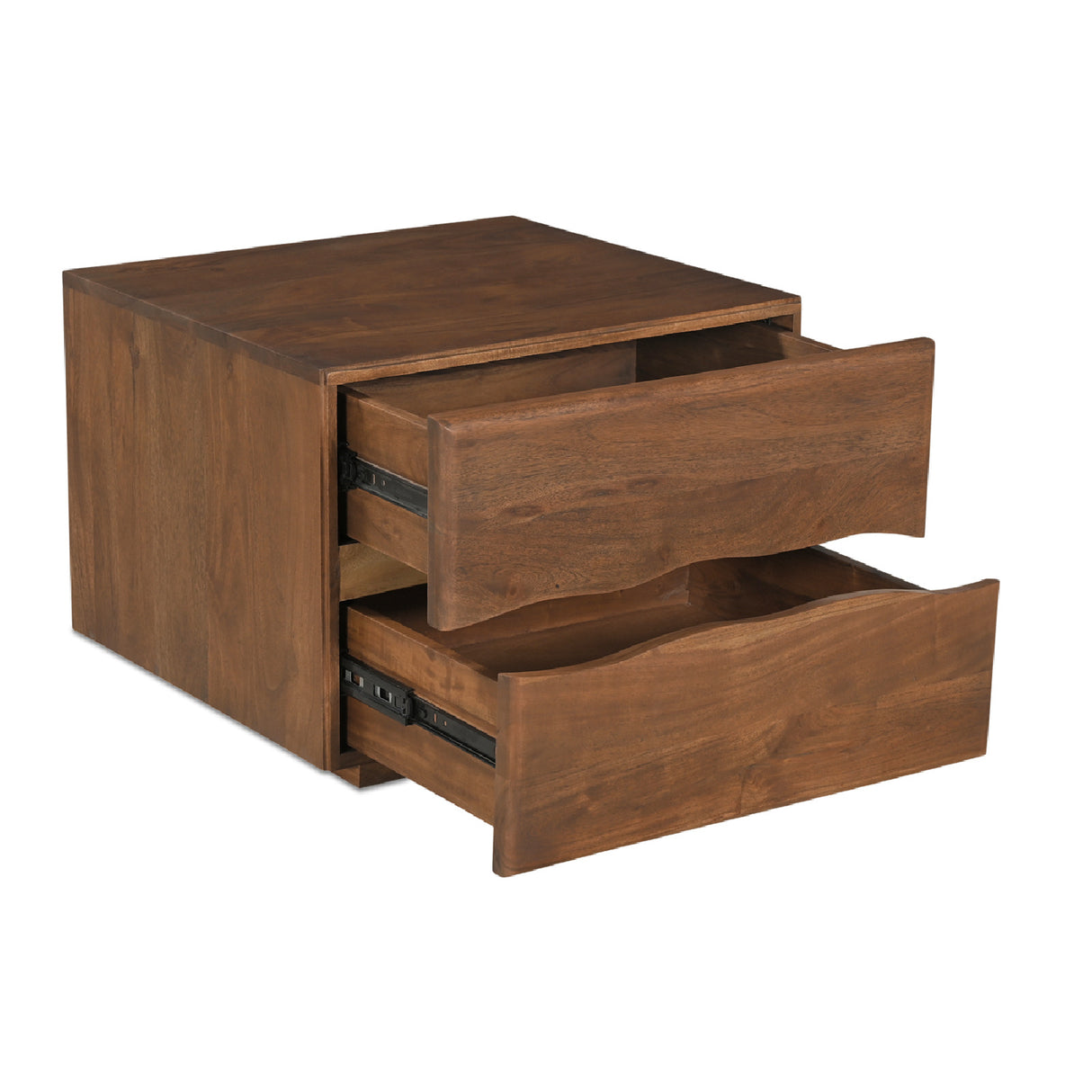   Modern European furniture - Solid Acacia 2-Drawer Nightstand - www.oroa.com | Oroa.com