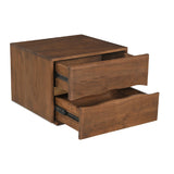 Modern European furniture - Solid Acacia 2-Drawer Nightstand - www.oroa.com