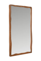Modern European furniture - Brown Acacia Wood Mirror - www.oroa.com