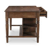 Modern European furniture - Acacia 3-Drawer Kitchen Island - www.oroa.com