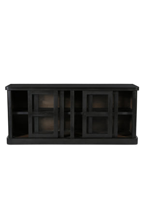 Modern European furniture - Black 4-Sliding Door Sideboard - www.oroa.com