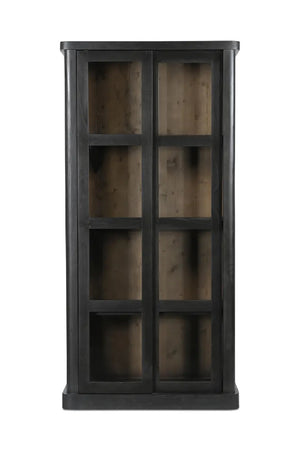 Modern European furniture - Black Sliding-Door Tall Cabinet - www.oroa.com