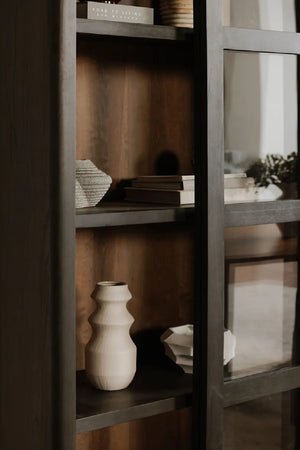 Modern European furniture - Black Sliding-Door Tall Cabinet - www.oroa.com