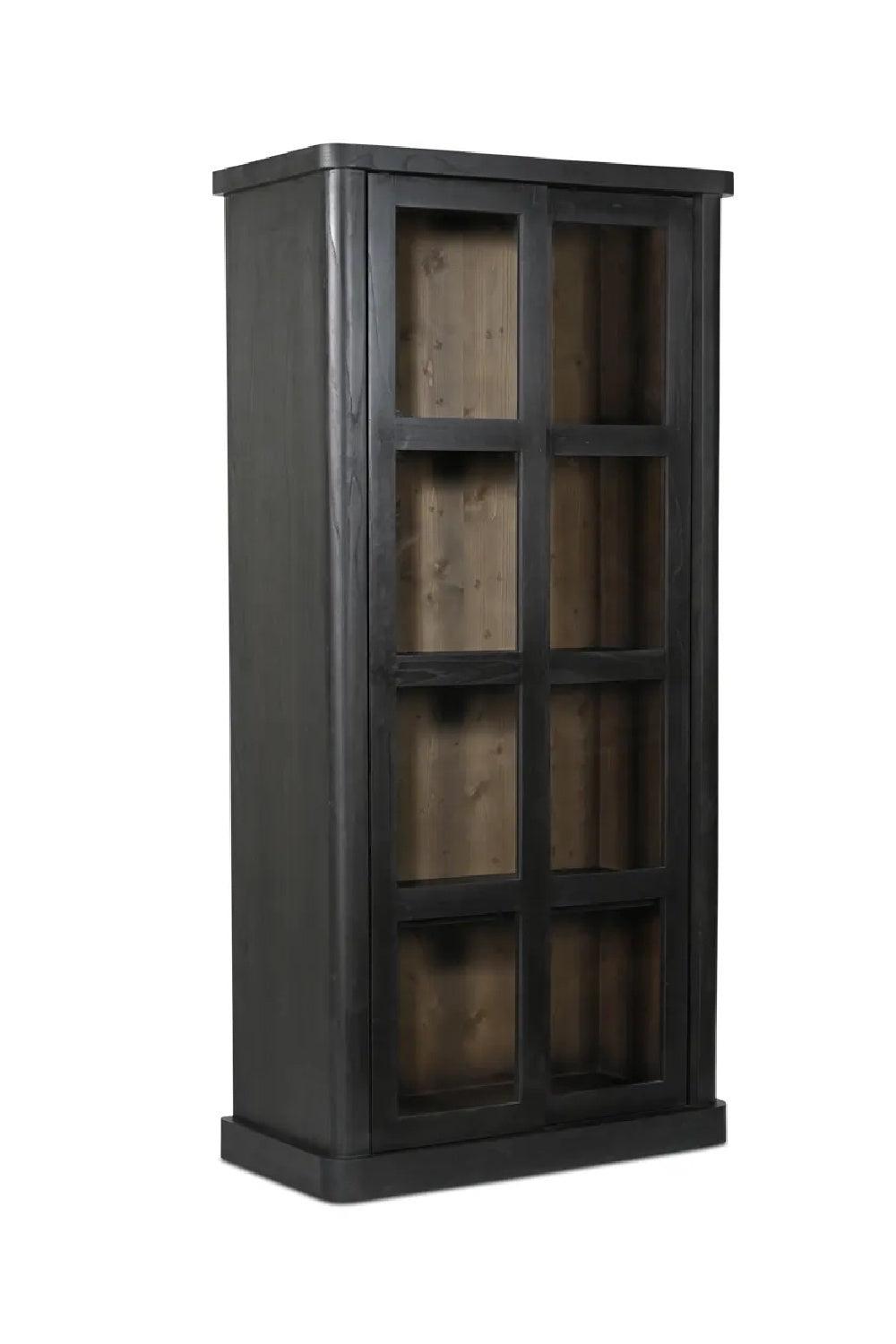 Modern European furniture - Black Sliding-Door Tall Cabinet - www.oroa.com