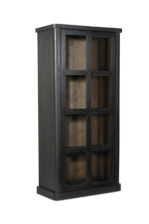 Modern European furniture - Black Sliding-Door Tall Cabinet - www.oroa.com
