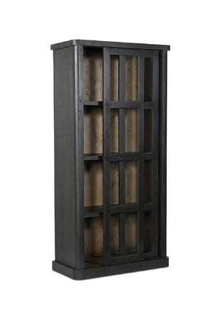 Modern European furniture - Black Sliding-Door Tall Cabinet - www.oroa.com