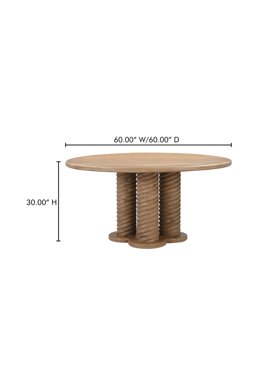 Oak Turned-Leg Dining Table | Novi Living Treccia