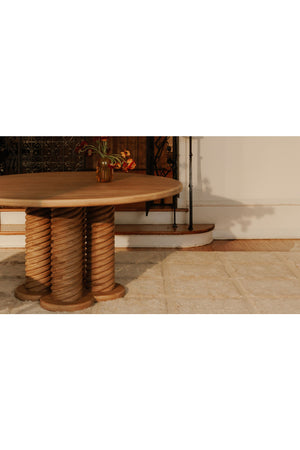 Oak Turned-Leg Dining Table | Novi Living Treccia