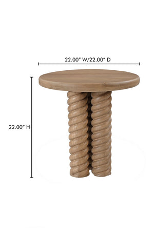 Modern European furniture - Oak Turned-Leg Side Table - www.oroa.com