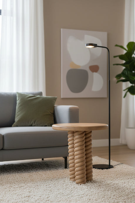 Oak Turned-Leg Side Table | Novi Living Treccia | Oroa.com