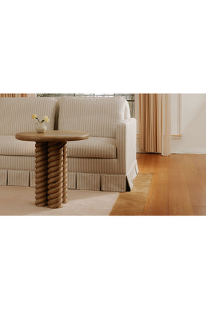 Modern European furniture - Oak Turned-Leg Side Table - www.oroa.com