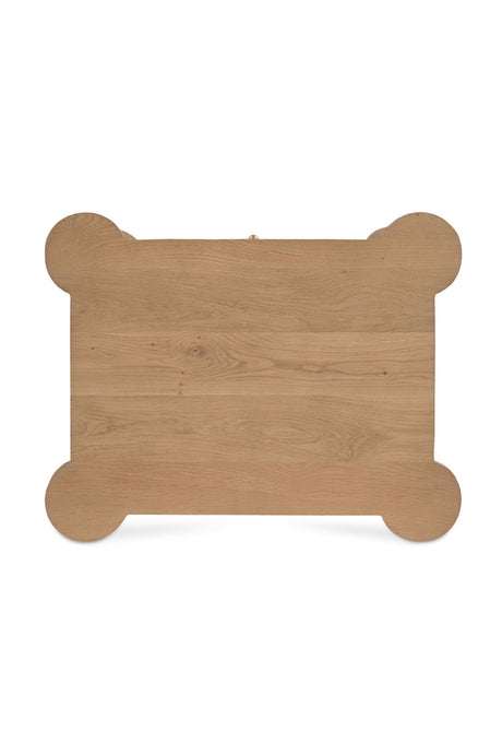 Modern European furniture - Oak Turned-Leg 2-Drawer Nightstand - www.oroa.com