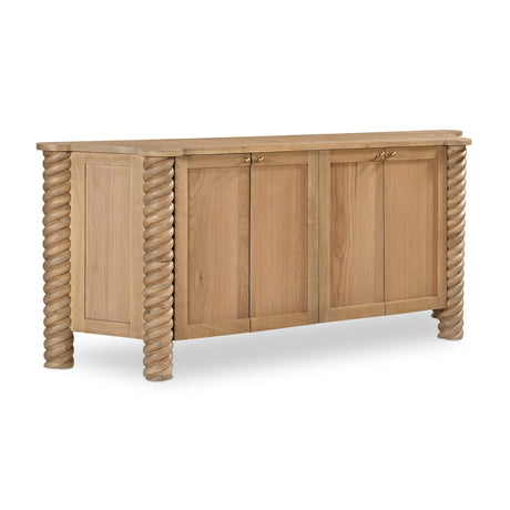 Modern European furniture - Oak Turned-Leg 4-Door Sideboard - www.oroa.com