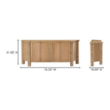 Modern European furniture - Oak Turned-Leg 4-Door Sideboard - www.oroa.com