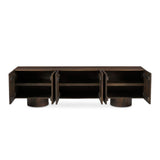 Modern European furniture - Neem Wood 6-Door Media Unit - www.oroa.com