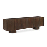 Modern European furniture - Neem Wood 6-Door Media Unit - www.oroa.com