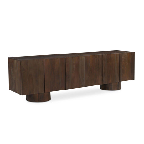 Modern European furniture - Neem Wood 6-Door Media Unit - www.oroa.com