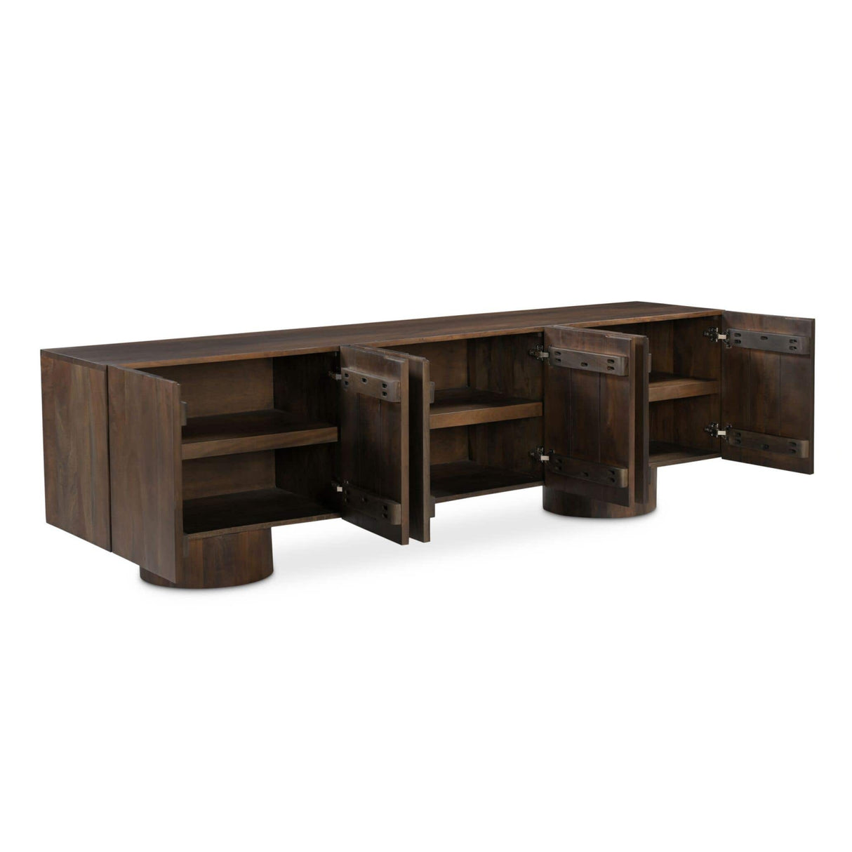 Modern European furniture - Neem Wood 6-Door Media Unit - www.oroa.com